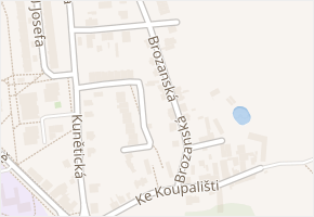 Brozanská v obci Pardubice - mapa ulice