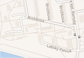 Brožíkova v obci Pardubice - mapa ulice