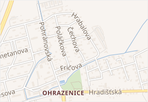 Čechova v obci Pardubice - mapa ulice