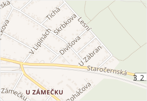 Divišova v obci Pardubice - mapa ulice