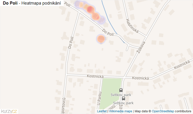 Mapa Do Polí - Firmy v ulici.