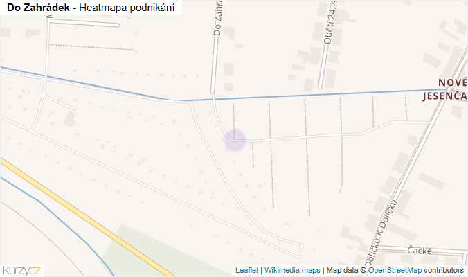 Mapa Do Zahrádek - Firmy v ulici.