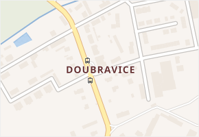 Doubravice v obci Pardubice - mapa části obce