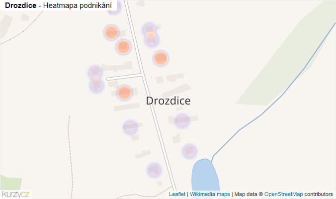 Mapa Drozdice - Firmy v části obce.