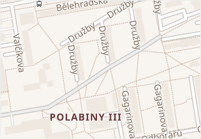 Družby v obci Pardubice - mapa ulice