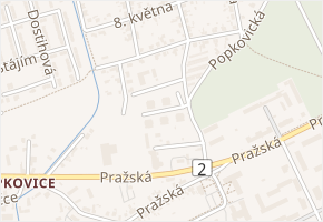 Dubová v obci Pardubice - mapa ulice