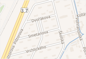 Dvořákova v obci Pardubice - mapa ulice