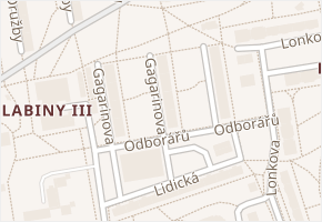Gagarinova v obci Pardubice - mapa ulice