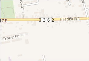 Hradišťská v obci Pardubice - mapa ulice