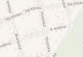 Husitská v obci Pardubice - mapa ulice