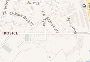 J. K. Tyla v obci Pardubice - mapa ulice