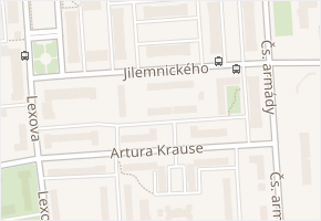 Jilemnického v obci Pardubice - mapa ulice