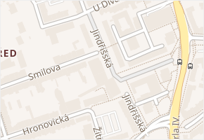 Jindřišská v obci Pardubice - mapa ulice