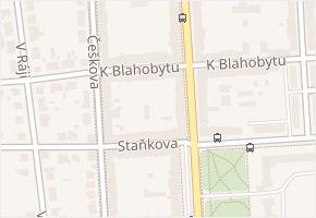 K Blahobytu v obci Pardubice - mapa ulice