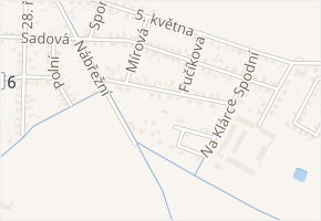 K Hřebčinci v obci Pardubice - mapa ulice