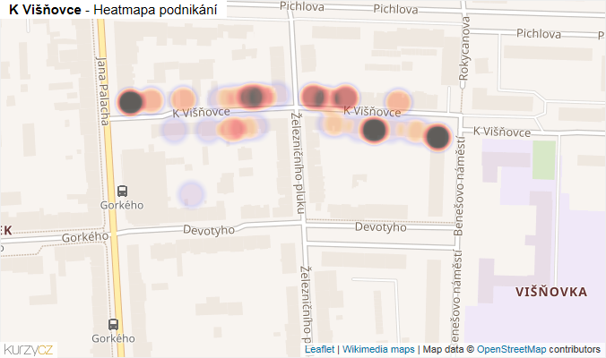 Mapa K Višňovce - Firmy v ulici.