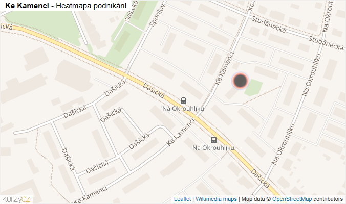 Mapa Ke Kamenci - Firmy v ulici.