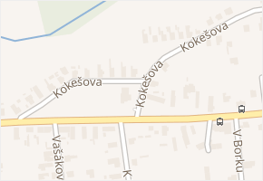 Kokešova v obci Pardubice - mapa ulice