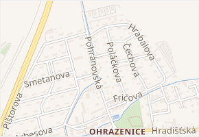 Kollárova v obci Pardubice - mapa ulice