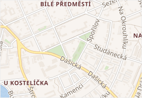 Kotkova v obci Pardubice - mapa ulice