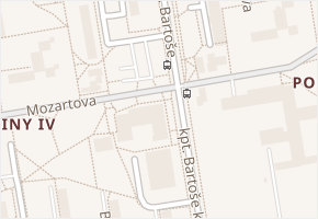 kpt. Bartoše v obci Pardubice - mapa ulice