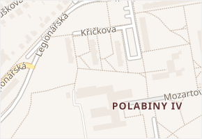 Křičkova v obci Pardubice - mapa ulice