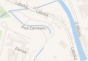 Labská v obci Pardubice - mapa ulice