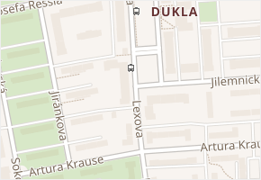 Lexova v obci Pardubice - mapa ulice