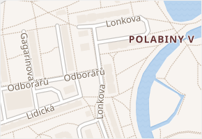 Lonkova v obci Pardubice - mapa ulice