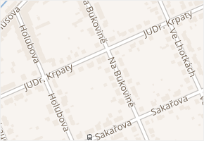 Na Bukovině v obci Pardubice - mapa ulice