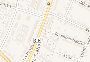 Na Drážce v obci Pardubice - mapa ulice