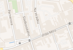 Na Hrádku v obci Pardubice - mapa ulice