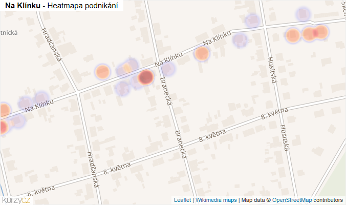 Mapa Na Klínku - Firmy v ulici.