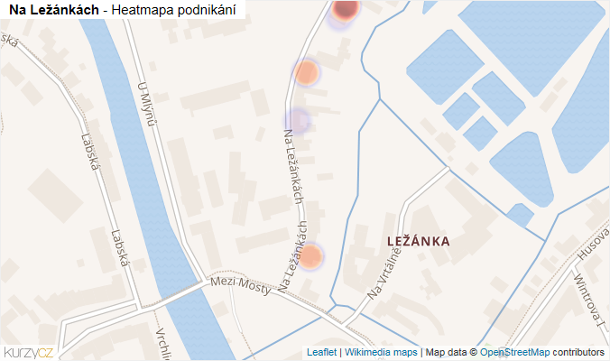 Mapa Na Ležánkách - Firmy v ulici.