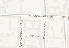Na Spravedlnosti v obci Pardubice - mapa ulice