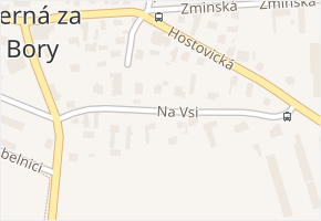 Na Vsi v obci Pardubice - mapa ulice