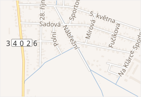 Nábřežní v obci Pardubice - mapa ulice