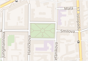 náměstí Čs. legií v obci Pardubice - mapa ulice