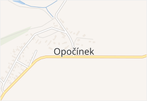 Opočínek v obci Pardubice - mapa části obce