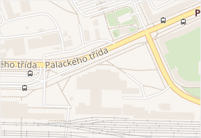 Palackého třída v obci Pardubice - mapa ulice