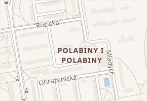 Pardubice II v obci Pardubice - mapa městské části