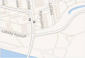 Partyzánů v obci Pardubice - mapa ulice