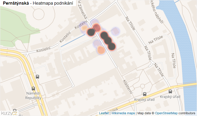 Mapa Pernštýnská - Firmy v ulici.