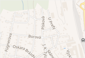 Písková v obci Pardubice - mapa ulice