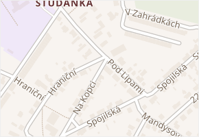 Pod Lipami v obci Pardubice - mapa ulice