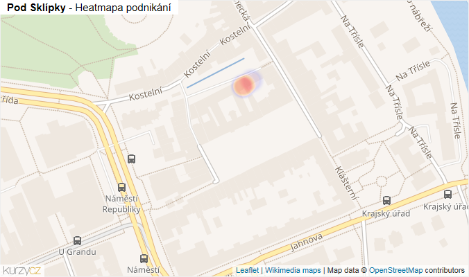 Mapa Pod Sklípky - Firmy v ulici.
