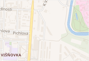 Pod Vinicí v obci Pardubice - mapa ulice