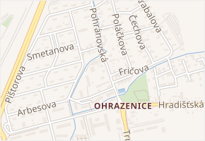 Pohránovská v obci Pardubice - mapa ulice