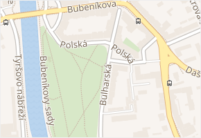 Polská v obci Pardubice - mapa ulice