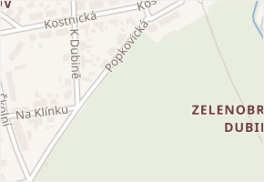 Popkovická v obci Pardubice - mapa ulice